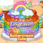 Tiny Baker Rainbow Buttercream Cake